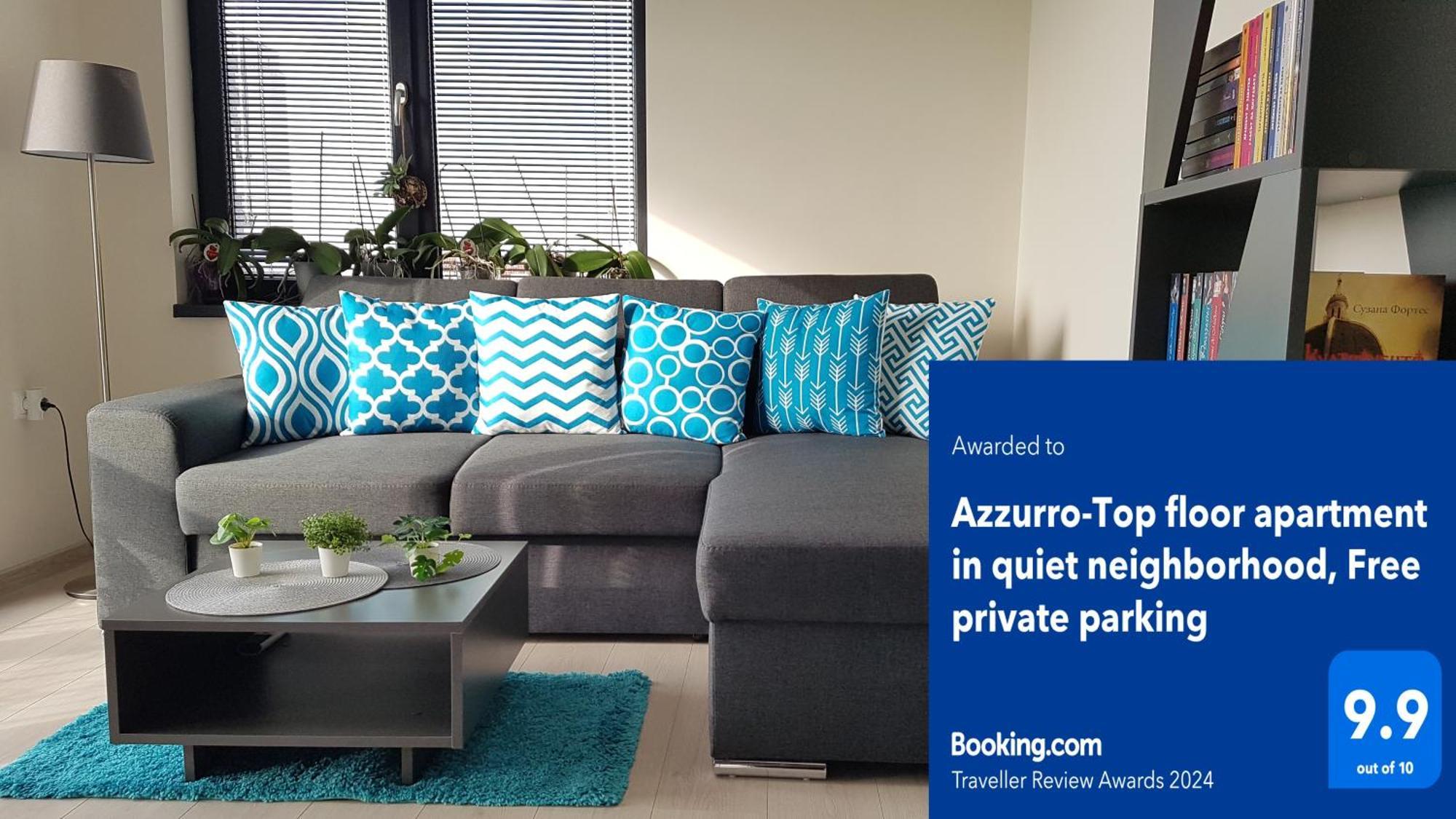 Azzurro-Top Floor Apartment In Quiet Neighborhood, Free Private Parking Varna Bagian luar foto
